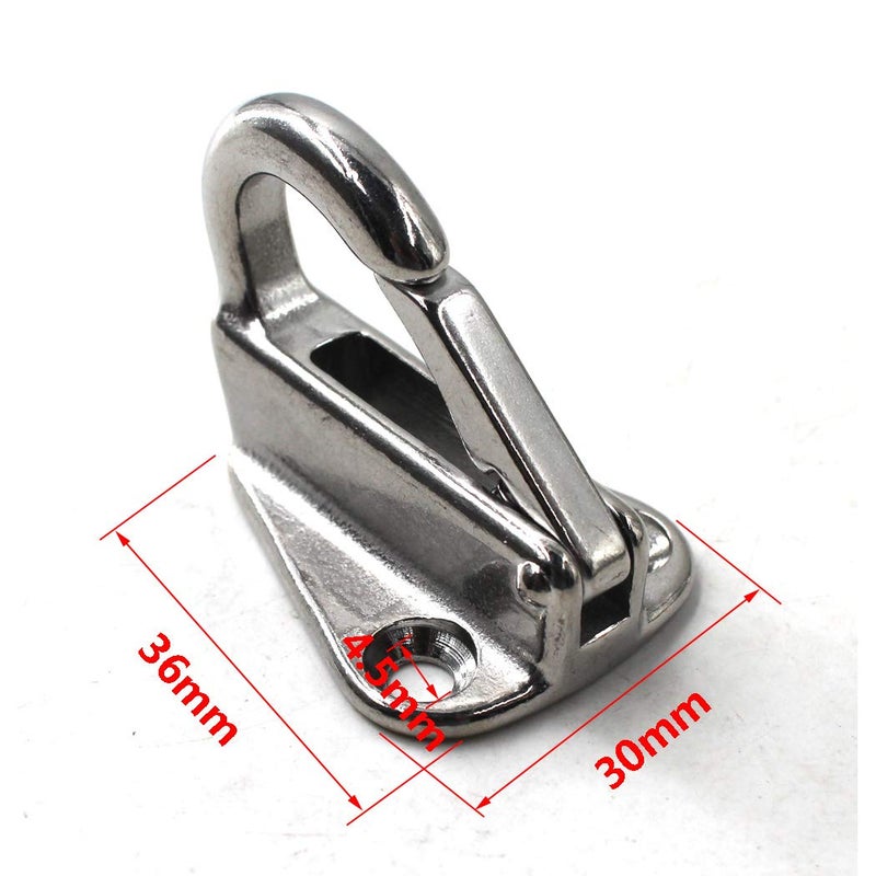Flomore Fender Hook Marine Grade 316 Stainless Steel Spring Snap Hook Boat Ship Hardware (Pack of 4) - Image 5